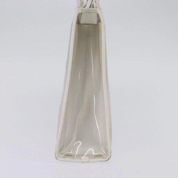 GUCCI Tote Bag Vinyl Clear Silver 001 2122 1773 Auth 143275 - Picture 6 of 16
